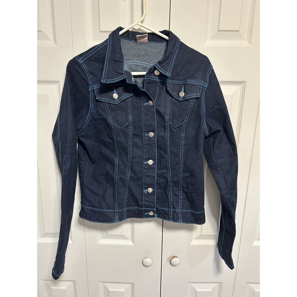 Watch LA Women's Denim Jean Trucker Jacket Vintage Made In The USA Blue Sz Large